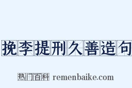 挽李提刑久善造句是什么意思的图片